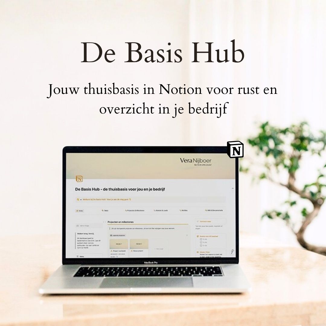 De Basis Hub Notion Template Vera Nijboer